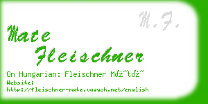 mate fleischner business card